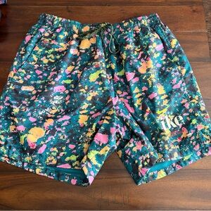 Nike Trek Division Paint Splatter Shorts Men’s XL Drawstring